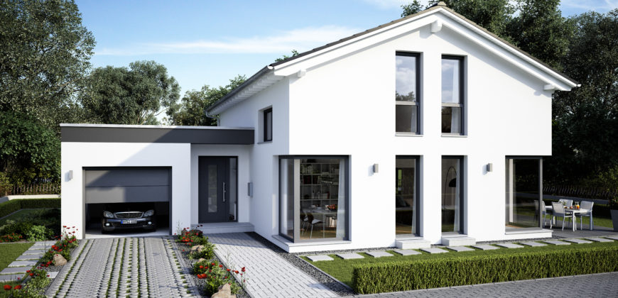 Einfamilienhaus – Planungsvorschlag mit Garagenanbau